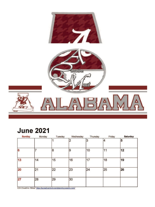 University Alabama Calendar